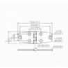 Cerniera inox mm 38x105