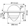 Bussola mini c compass cornice nera