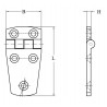 Cerniera inox  mm.57x38