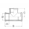 Messing-T-Gelenke 3 '