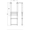 Scaletta inox 316 telescopica 3gr.