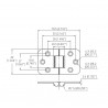 Charnières polies miroir 70x42