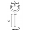 Messing Rowlock mm 48