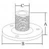 Base antenna inox tonda