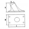 Stainless steel socket for flagpole  mm.25