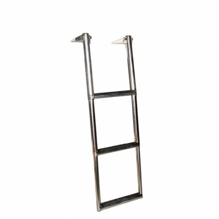 STAINLESS STEEL TELESCOPIC LADDERS Steps 3 Length OPEN 850 MM - CLOSED ...