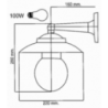 Wandleuchte max. 100w