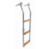 Ladder with 3 steps in black plastic